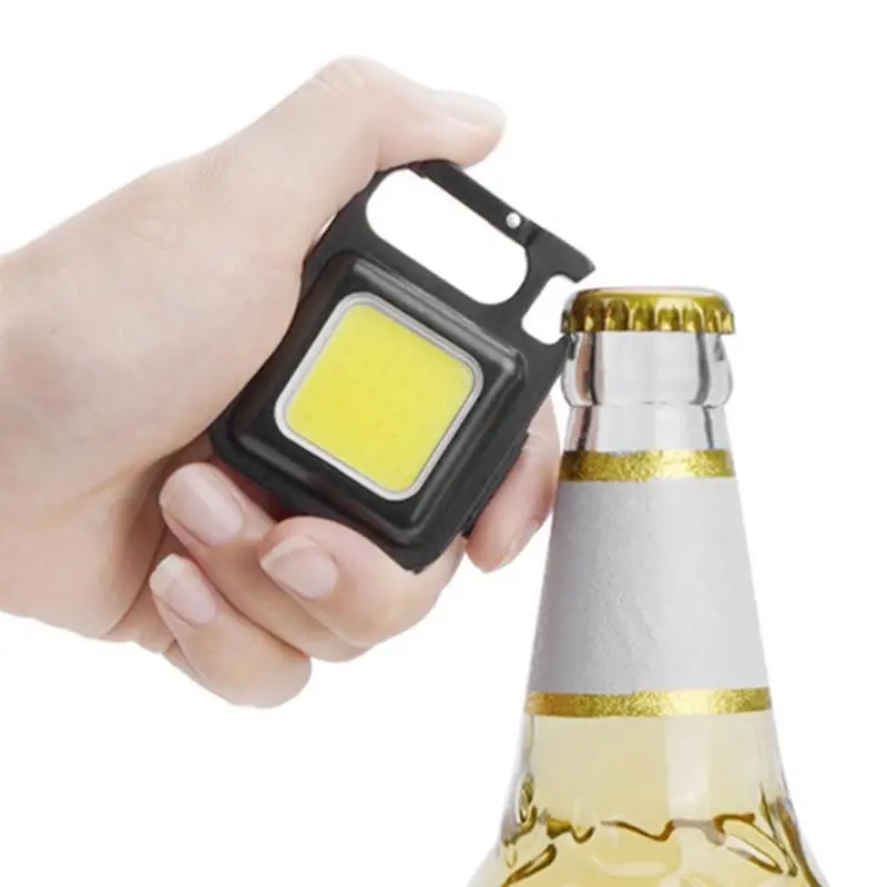 

Mini Cob Flashlight Portable LED Work Light Pocket Light 3 Light Modes Portable Pocket LED Light With Folding Bracket Bottle