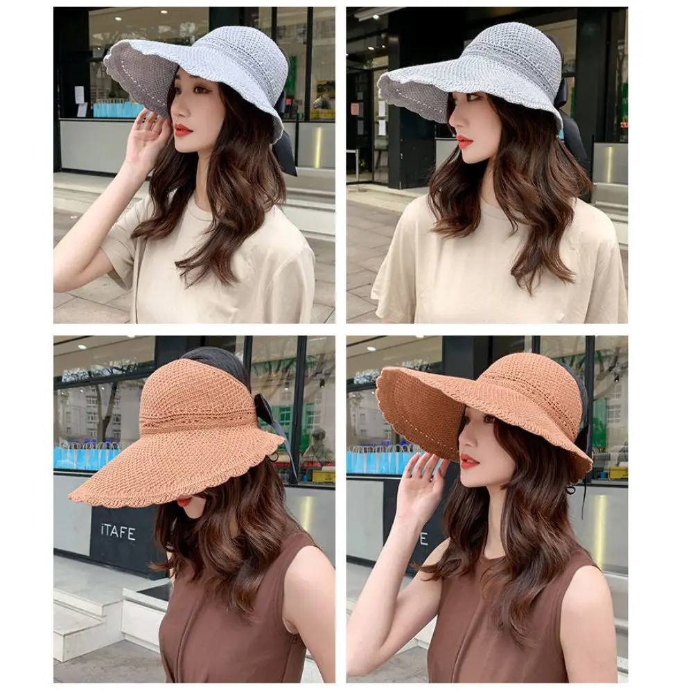 

Шляпа женская Соломенная Складная с защитой от солнца и ультрафиолетового излучения