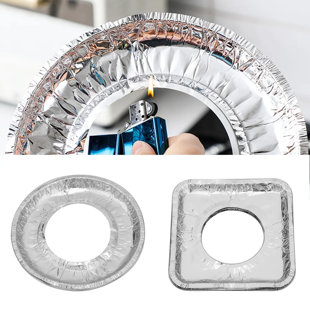 10 шт. коврик для газовой плиты из алюминиевой фольги чистки маслостойкая бумага