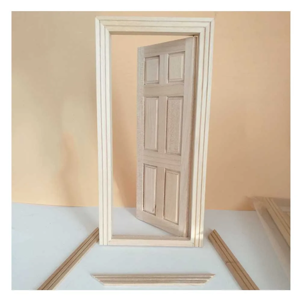 

Масштаб 1/12, украшение для кукольного домика, мини-мебель «сделай сам», аксессуары, панель, дверь, модель для экшн-Фигурки 6 дюймов, игрушка