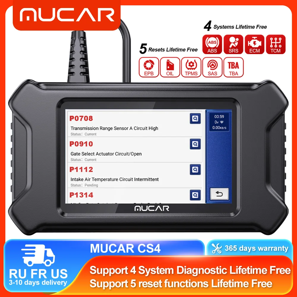 

Оригинальный Mucar CS6/CS4 профессиональный автомобильный OBD2 сканер ECM/SRS/ABS/TCM система 4/6 сброс OBD Автомобильные диагностические инструменты бесс...