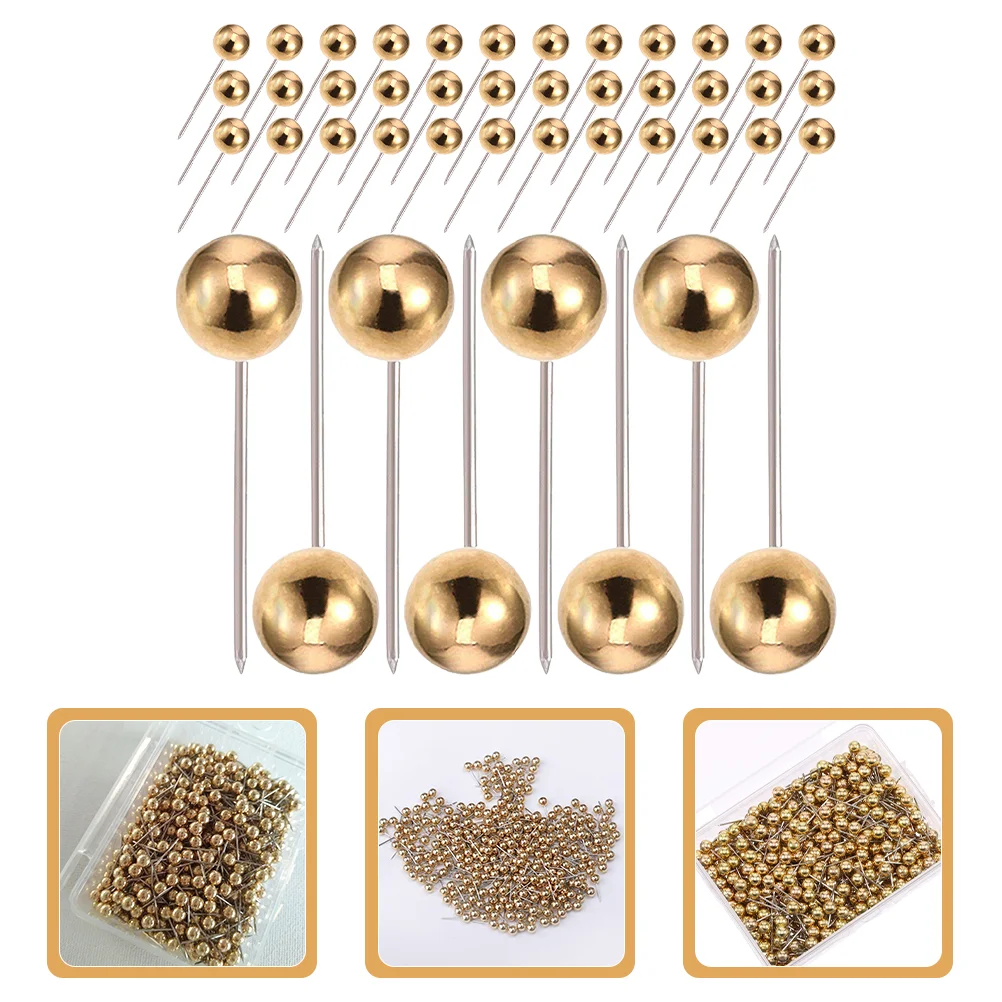

Head Push Map Sewing Tacks Decorative Wall Pin Pearl Round Straight Thumbboard Beadspearlized Markingsign Pushpin Metal