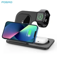Wireless Charger Stand For iPhone 15W Fast Charging Dock Station for Airpods Pro Apple Watch iWatch