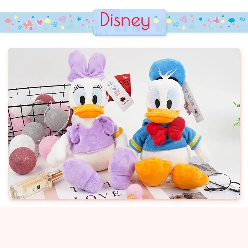 High Quality Original Disney Donald Duck Daisy Plush Toy Fluffy Plush Kawaii Cartoon Stuffed Doll Child Birthday Christmas Gift
