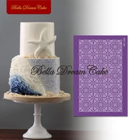 persian style pattern mesh stencil diy royal cream fondant mould fabric lace cake border template cake decorating tools bakeware