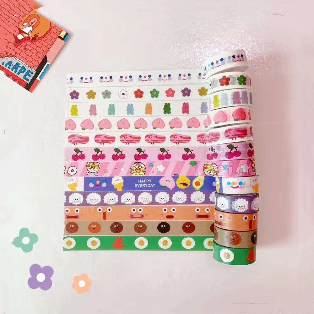 

Декоративная клейкая лента Washi в виде розовой вишни, стикер, ленты для скрапбукинга, дневника, канцелярские принадлежности, «сделай сам», ма...