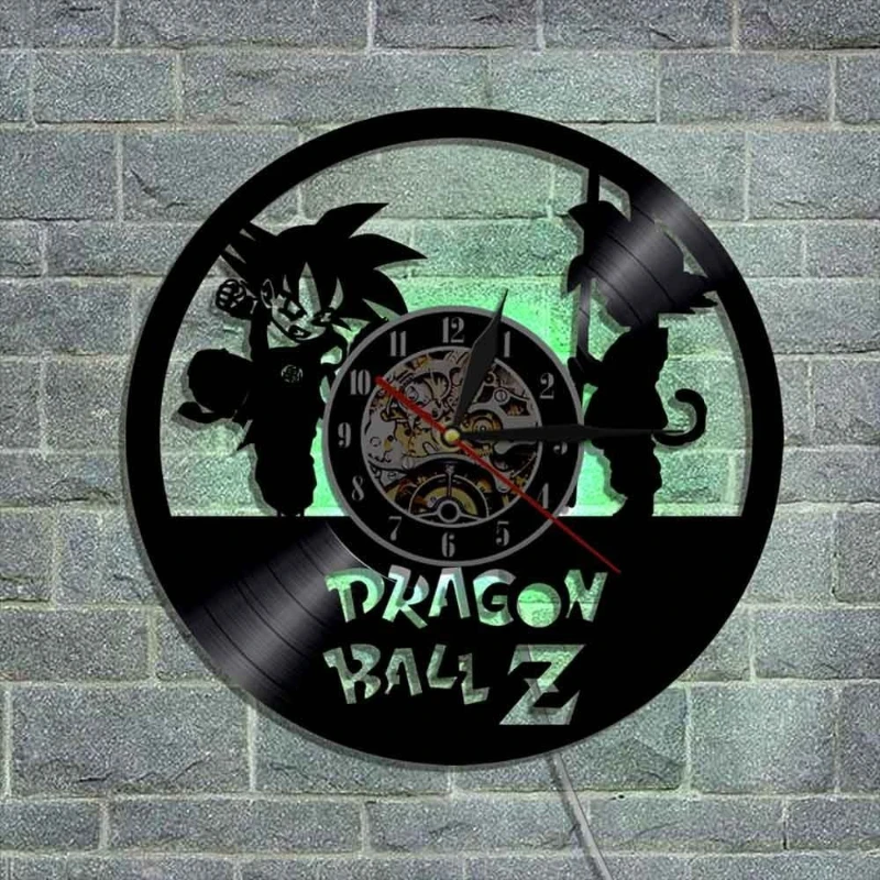 Фото Настенные часы Dragon Ball Son Goku с LED-подсветкой, персонализированные, креативные, для дома, гостиной, столовой, светящиеся, декоративные. №4