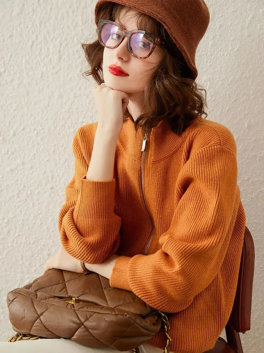 Женский вязаный кардиган LOUIS YAO осень 2023 Свободный Повседневный женский свитер на