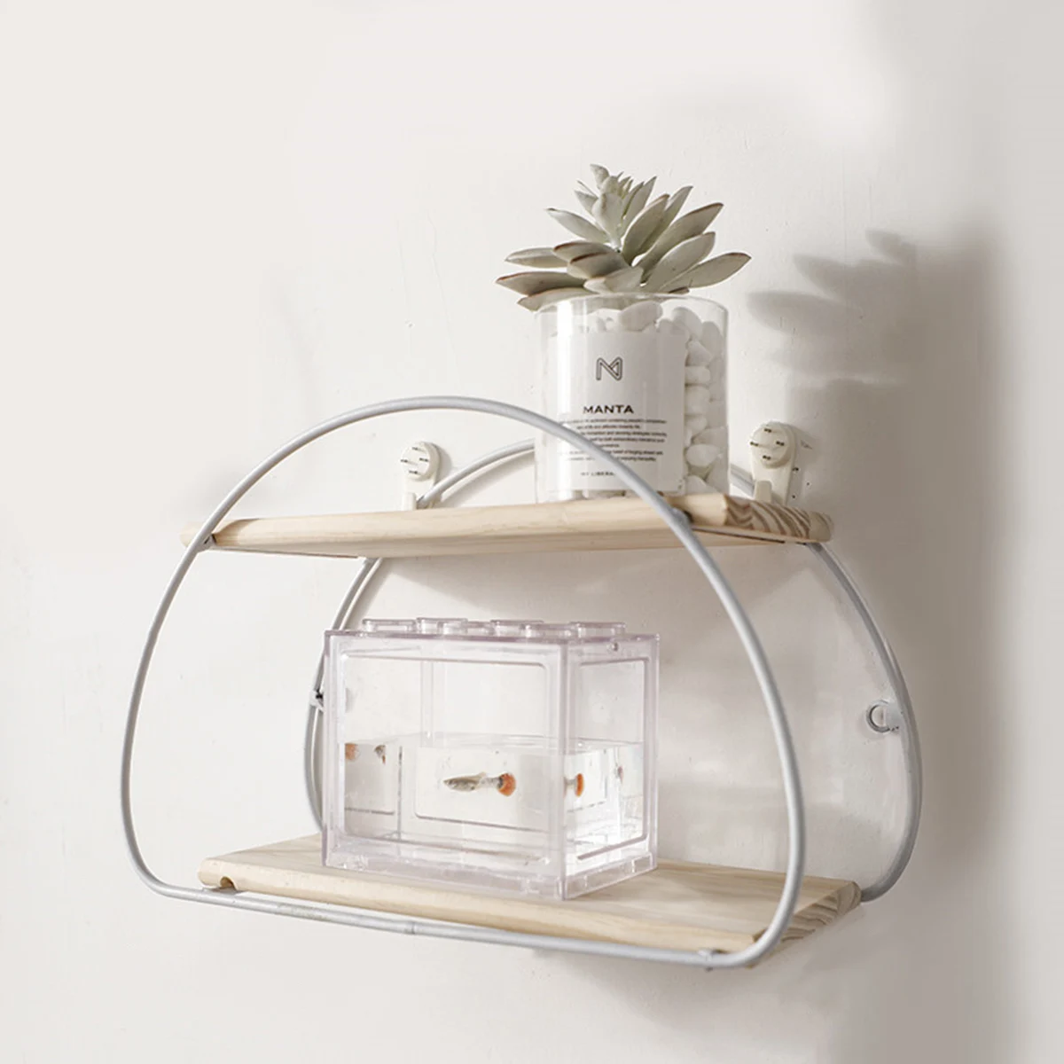 

Decor Craft Free Punching Hanging Wall Mounted Shelves Metal Storage Shelf Flower Pot Stand Storage Rack Organizer Home Decor