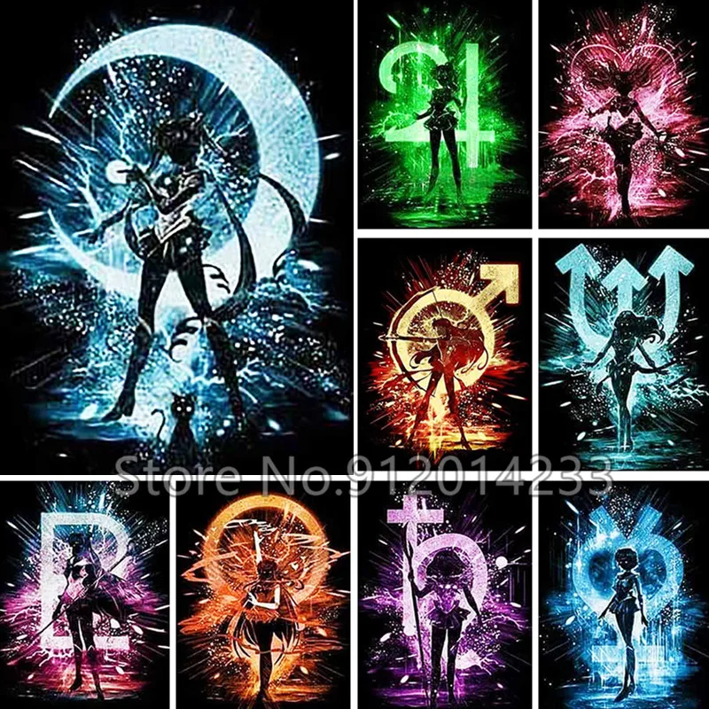 

5D Diy полная вышивка Сейлор Мун алмазная живопись мозаика вышивка крестиком японское аниме картина Стразы подарки для девочек