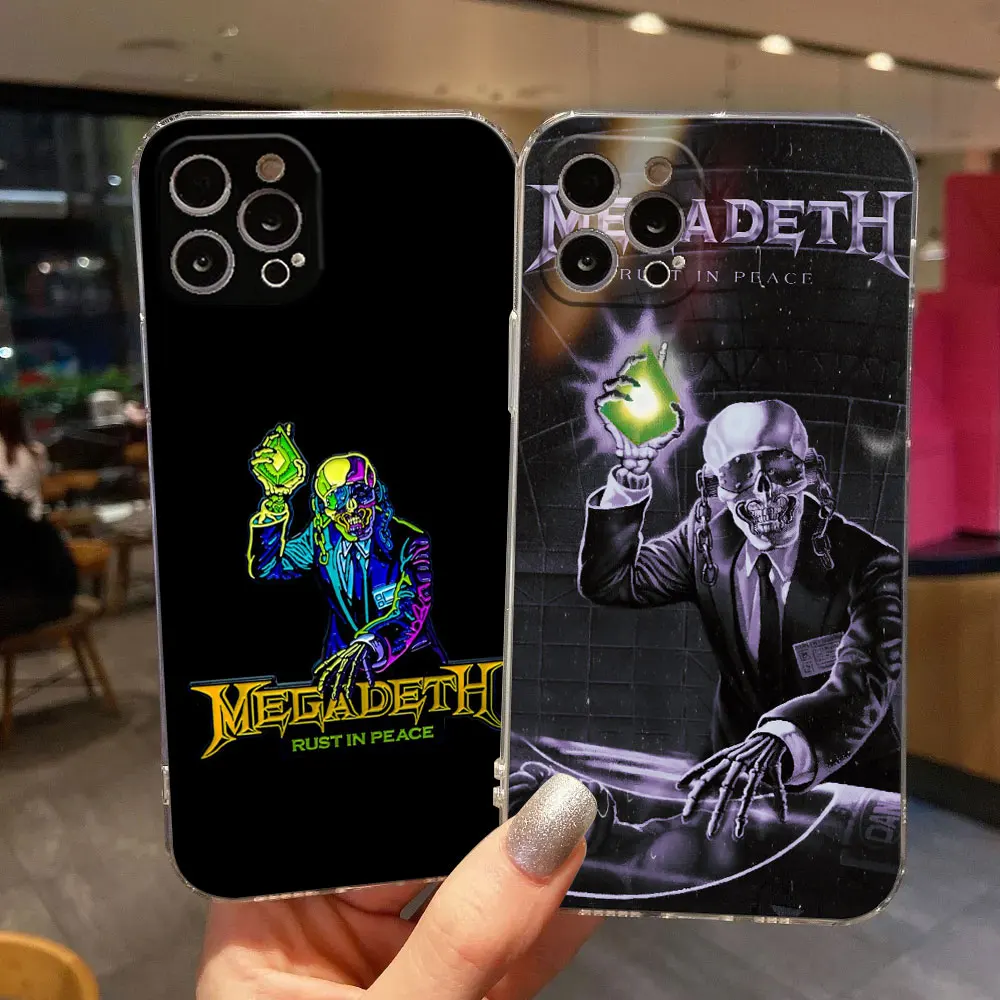 M-Megadeths чехол с защитой от ржавчины для iPhone 11 15 14 Pro Max 12 13 Mini 16 Plus X S 8 7 мягкий