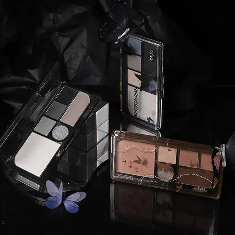 

5 цветов матовые блестящие тени для век Палитра Косметика Шиммер перламутровые водостойкие стойкие тени для век Палитра Косметика Инструме...