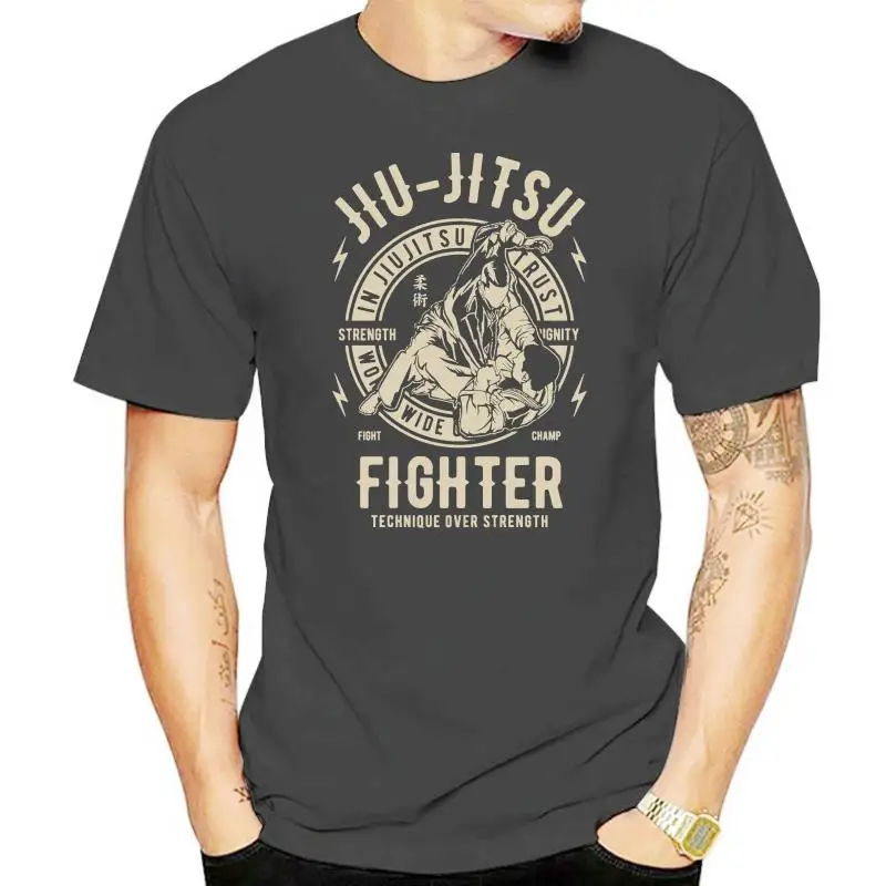 Hot Fashion Ment Shirt Summer Style Jiu Jitsu Fighter Men Cool Tees Tops