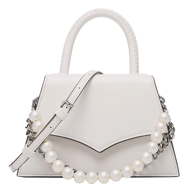 

Chain pearl bag Female messenger bag Unique design high-grade texture shoulder portable bag Women's bag