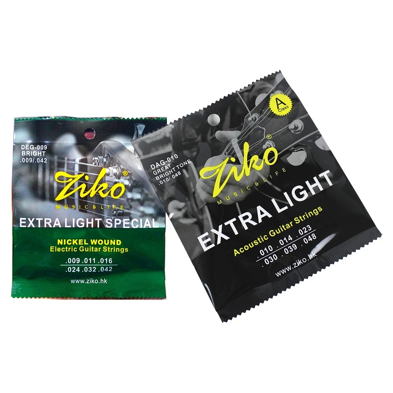

ZIKO 12 Pcs Strings Dag Acoustic Guitar Strings Musical Instruments Acoustic Guitar String Guitar Parts, 6 Pcs Dag-010 & 6 Pcs D