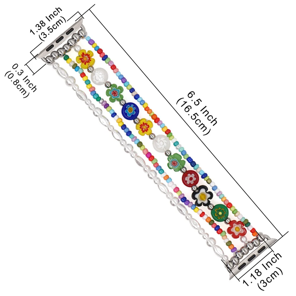 Ремешок из мягкой керамики и стекла в богемном стиле для Apple Watch 38 мм 40 41 Женский