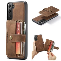magnetic 2 in 1 removable wallet case for samsung galaxy s21 plus s 21 ultra 5g detachable leather back cover for galaxy s21 bag