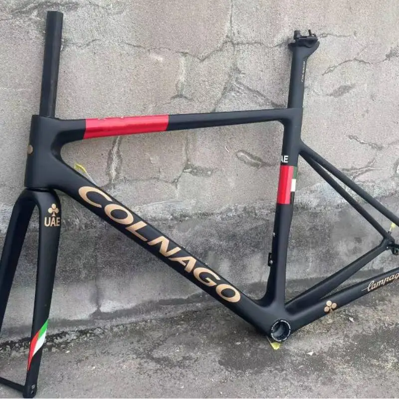 V3Rs New Color Design Gold Decals Carbon Road Bike Frame Outdoor Cycling Frameset:Carbon Frame+Fork+Seat Post+Headset+Clamp