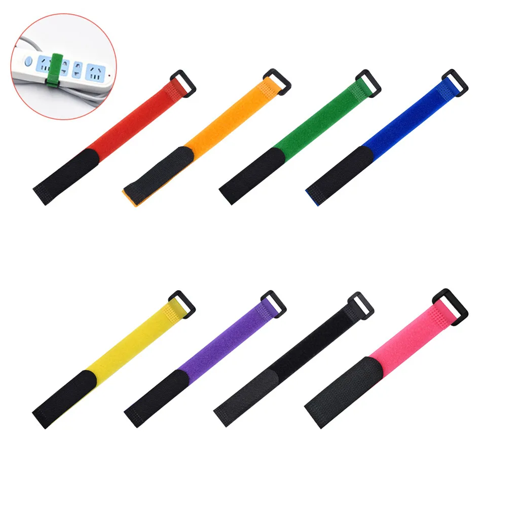 

5Pcs 25cm Bicycle Handlebar Fixed Tape Road Bike Handlebar Strap Fishing Rod Tie Holder Strap Suspenders Fastener Hook Loop Ties