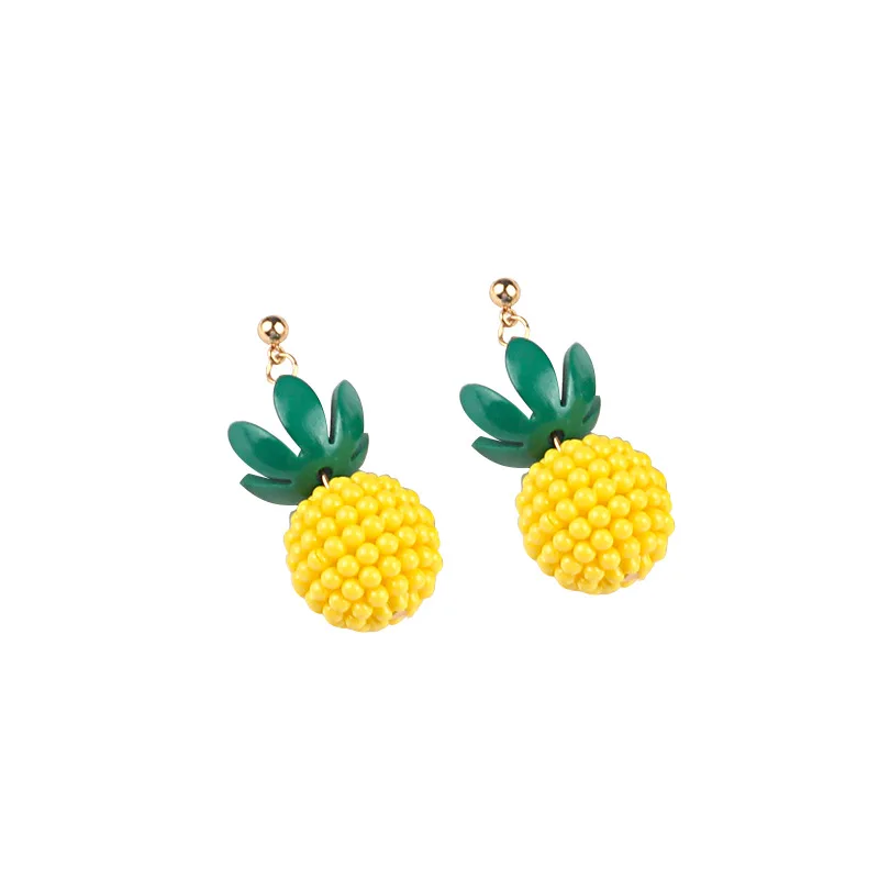 

New Fashion Pineapple Ladies Earrings Cute Personality Girl Fairy Gas Wild Temperament All-Match Earrings Female Accessories