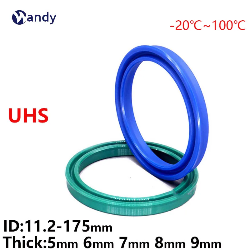 

1Pc UHS Polyurethane Hydraulic Cylinder Oil Sealing Ring Shaft Hole General Sealing Ring Gasket Thick 5 6 7 8 9mm ID 11.2-175mm