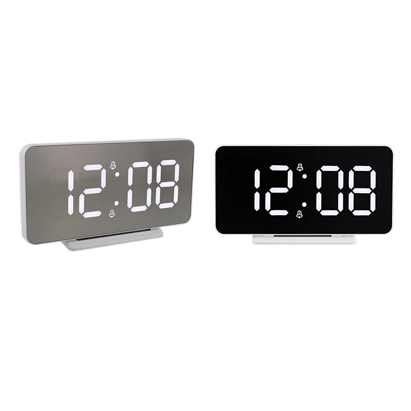 

Digital Alarm Clock,LED Surface Display Mirror Alarm Clock,Auto Adjust Brightness 3 Display Modes Mirror Surface