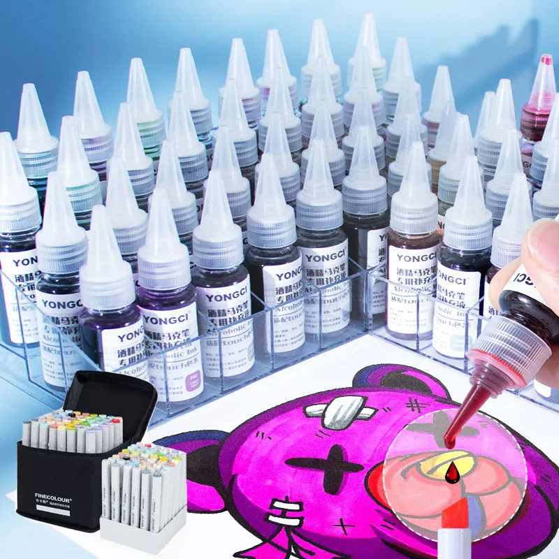 

Набор для заполнения 80 цветов маркеров, универсальная ручка для сенсорного экрана с черными масляными чернилами для студентов