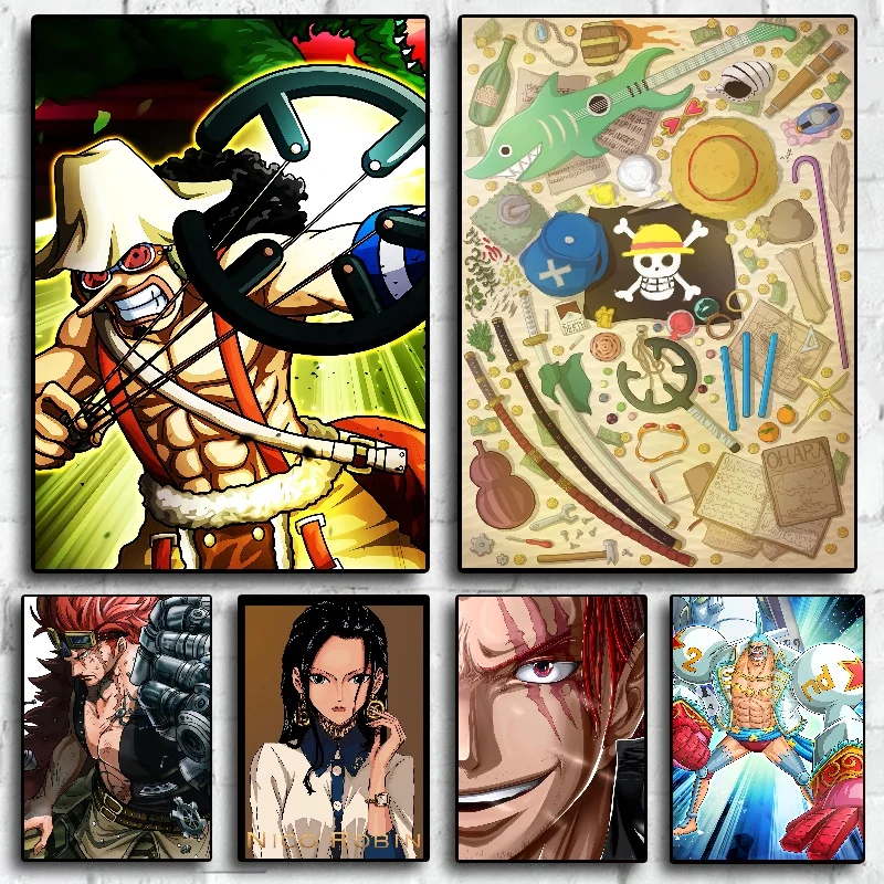 

One Piece Portgas D Ace Japanese Animation Poster Hanging Painting Boy Bedroom Mural Gaming Room Living Room Decoration Painting
