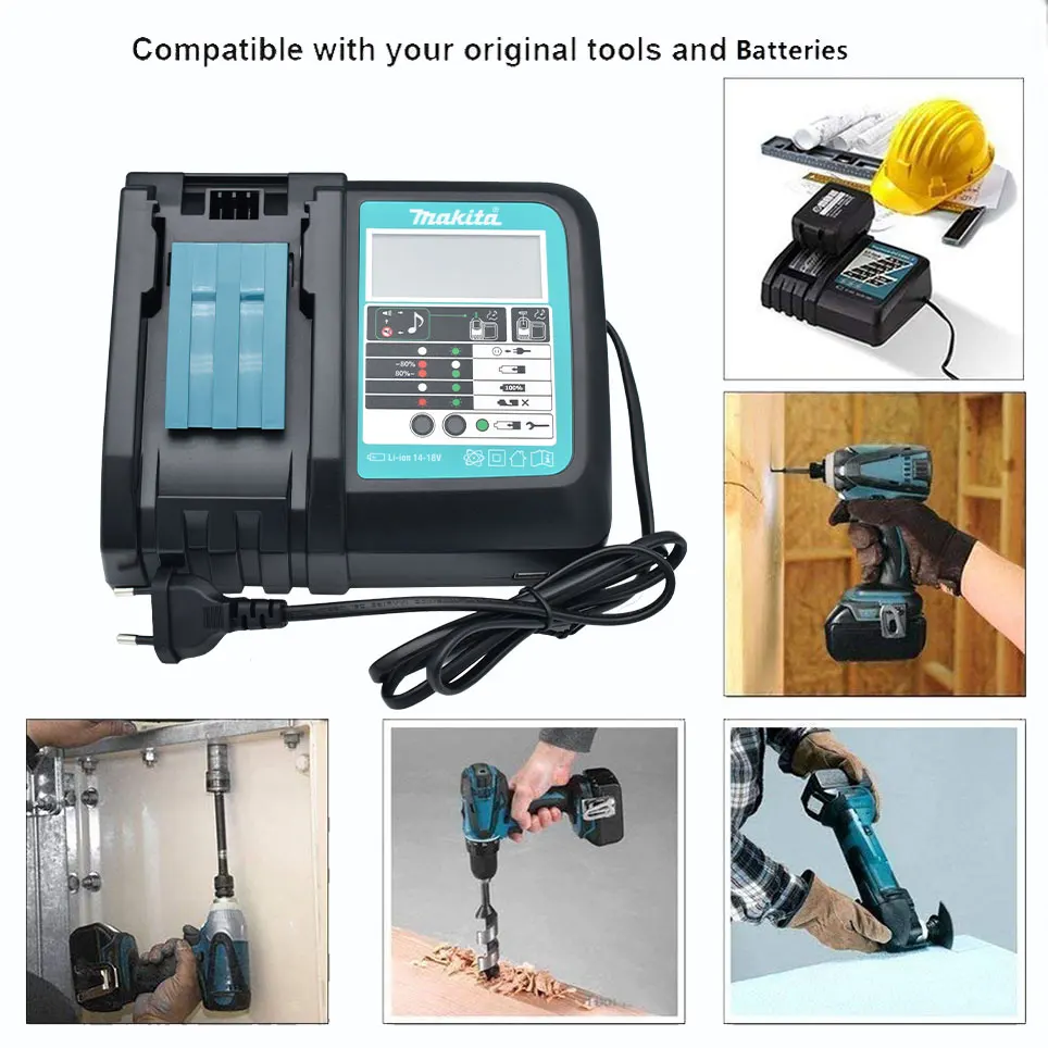 Зарядное устройство Makita 3A 6A 14 4 в 18 Bl1830 Bl1430 BL1860 BL1890