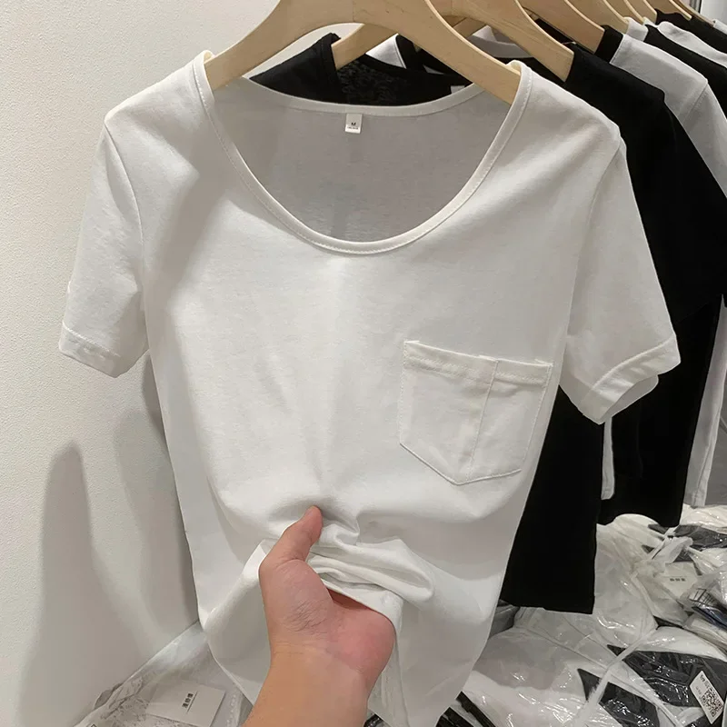Whitet женская футболка с коротким рукавом 2024 весна-лето новый стиль корейский