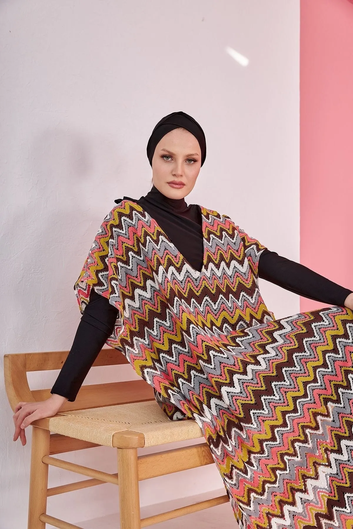 

Women's Pareo Knitted Kaftan Brown Swimwear Cover Dress Sexy Tunic Suit Beachwear Female Beach Bikini Cover