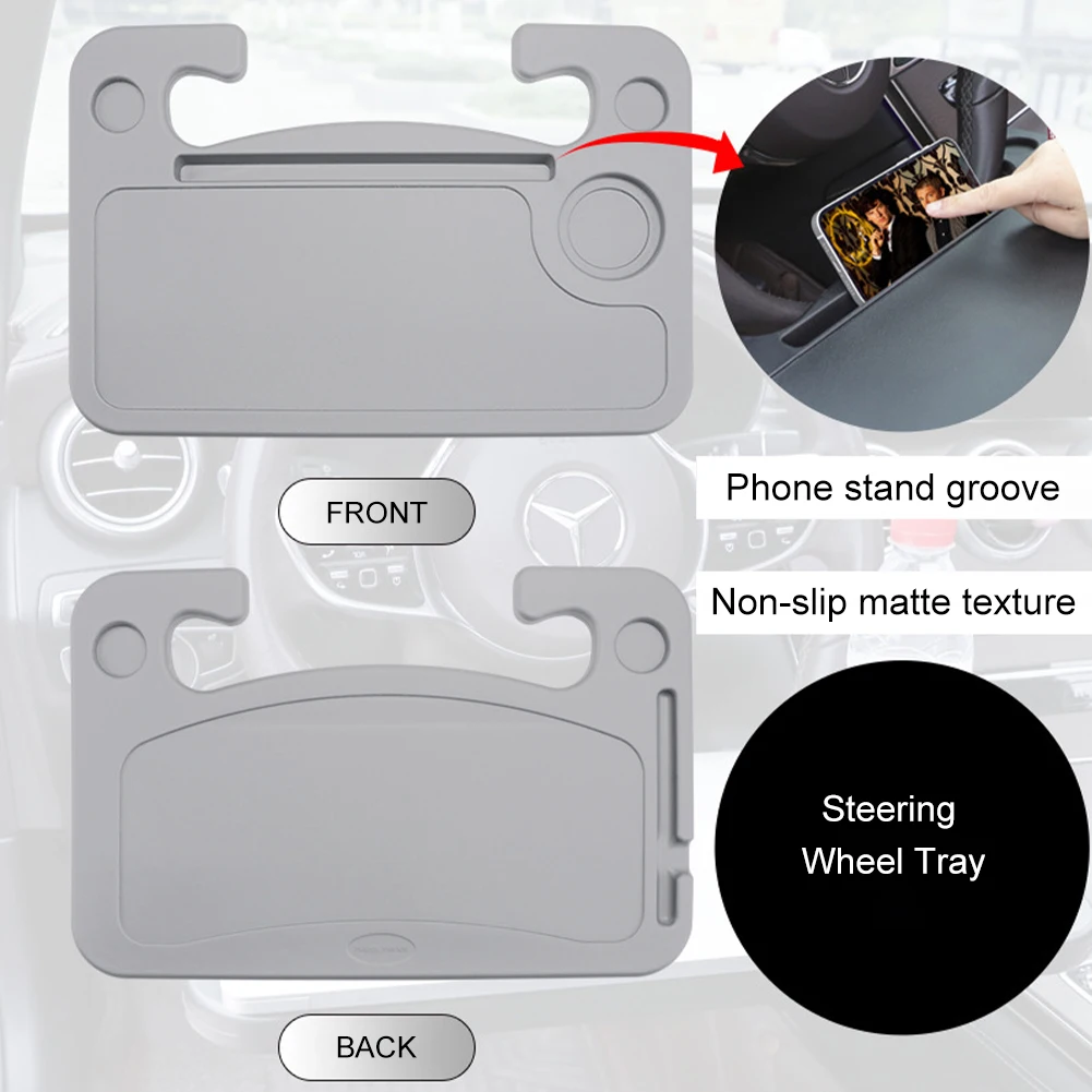 

2022 New Car Table Steering Wheel Portable Car Laptop Computer Desk Mount Stand Coffee Goods Tray Board Dining Table Holder