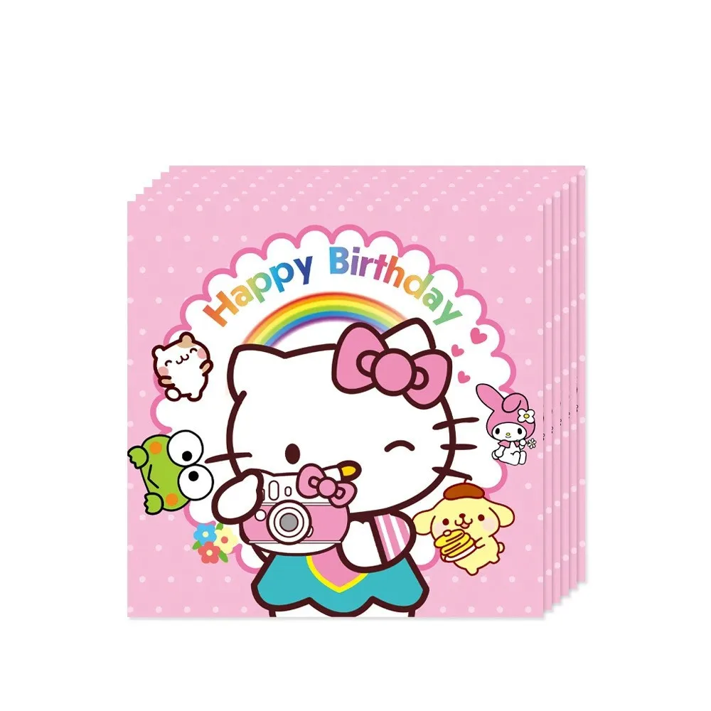 Новинка товары для дня рождения KT Cat Girl одноразовые столовые приборы