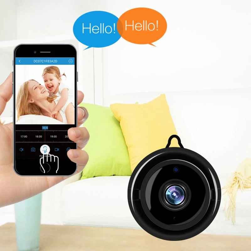 Мини-камера V380 с функцией ночного видения и поддержкой Bluetooth |