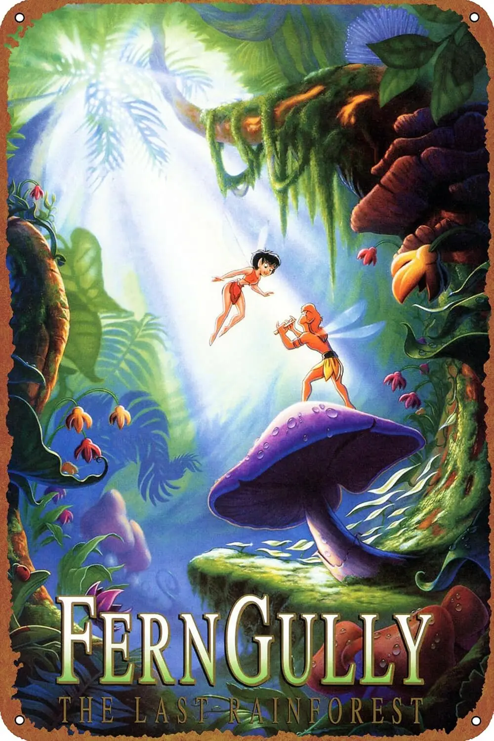 FernGully: Последний лес дождя металлическая жестяная вывеска винтажное настенное