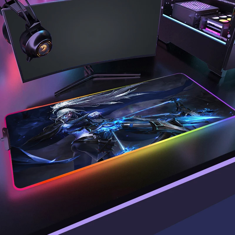 

Большой компьютерный коврик для мыши RGB DOTA2, игровой нескользящий коврик для мыши светодиодный с резиновой подсветкой, коврик для мыши для геймеров, Оригинальный игровой Настольный коврик