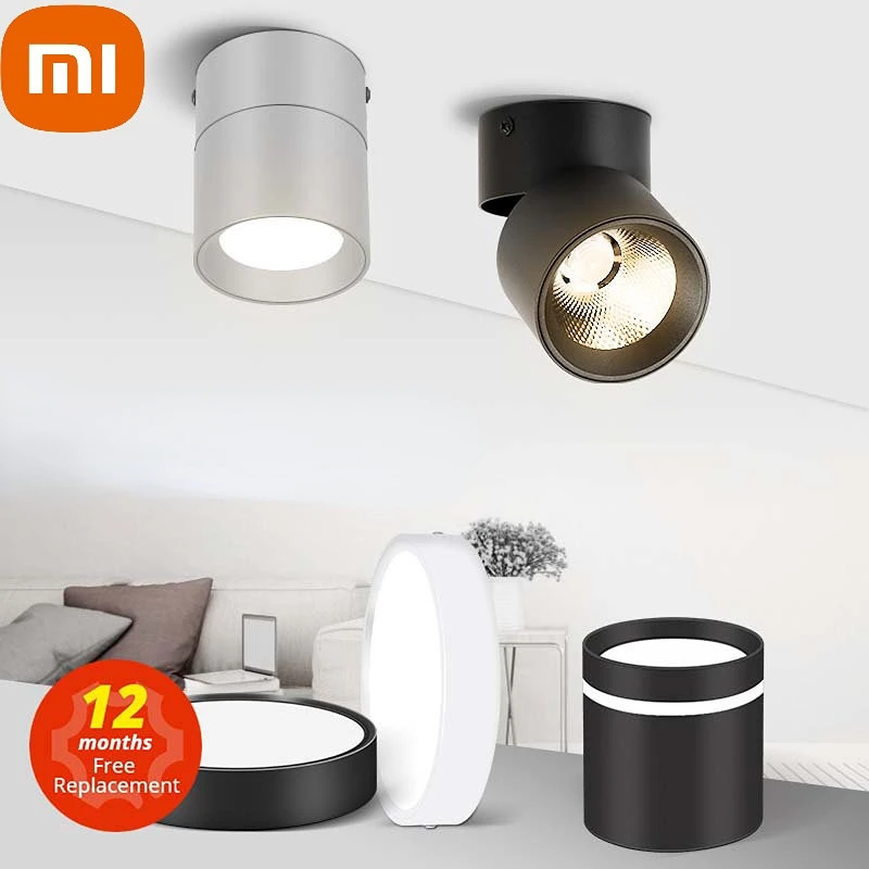 

Светодиодный точечный светильник Xiaomi, точечный светильник, Точечный светильник 220 В 5 Вт/10/15/25 Вт, лампа для поверхностного монтажа для внутреннего освещения, потолочный светильник