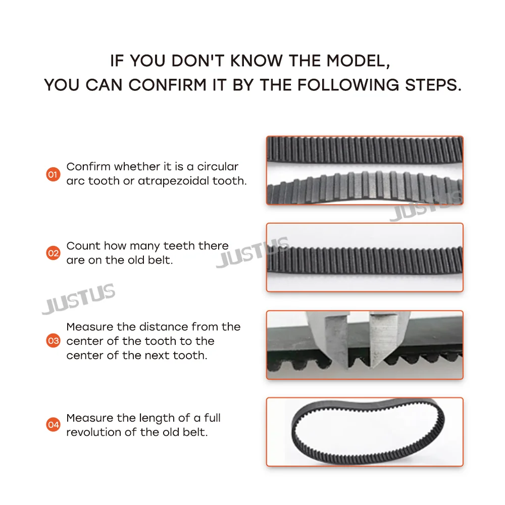 Резиновый ремень ГРМ T5 с замкнутым контуром ширина 10/15/20/25 мм по периметру 910-1380