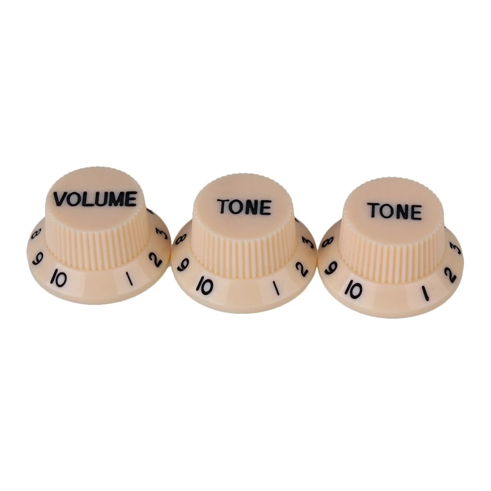 Black Plastic 1-Volume 2-Tone Control Knob For Electric Guitar Pickup | Parts &amp Accessories