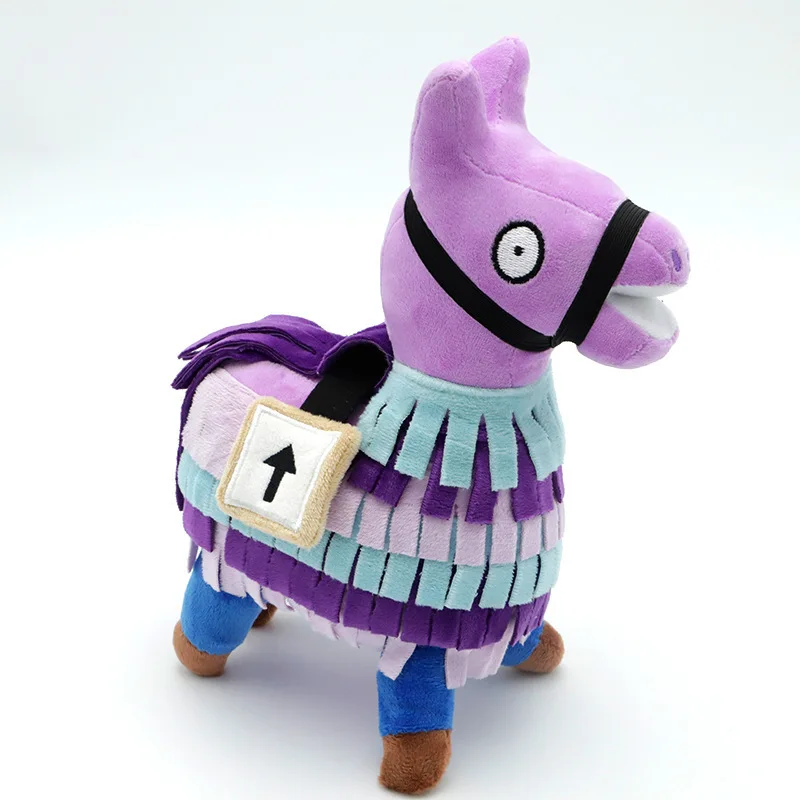 Фото Плюшевая игрушка Fortnite Llama, фиолетовая фигурка лошади, кукла-персонаж игры, коллекционная игрушка, подарок на день рождения для мальчиков, украшение для вечеринки №2