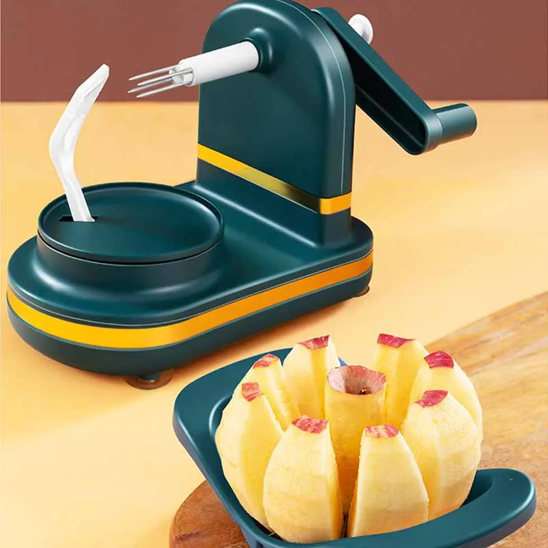 

Maunal Fruit Apples Peeler Slicer with Corer Pear Peeler Hand-cranked Rotating Kitchen Peeling Machine Kitchen Gadgets