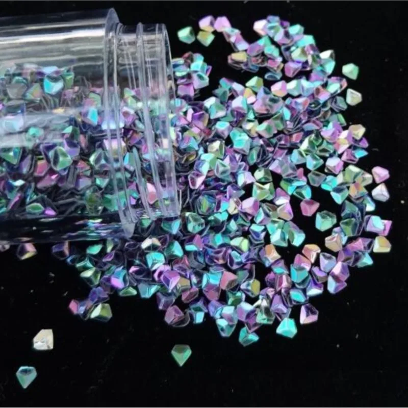 

50g Holographic Nail Sequins Glitter 3mm Jewelry Shaped Dazzling Nail Glitter Flakes Paillette Manicure Nail Art Sequins #PD3801