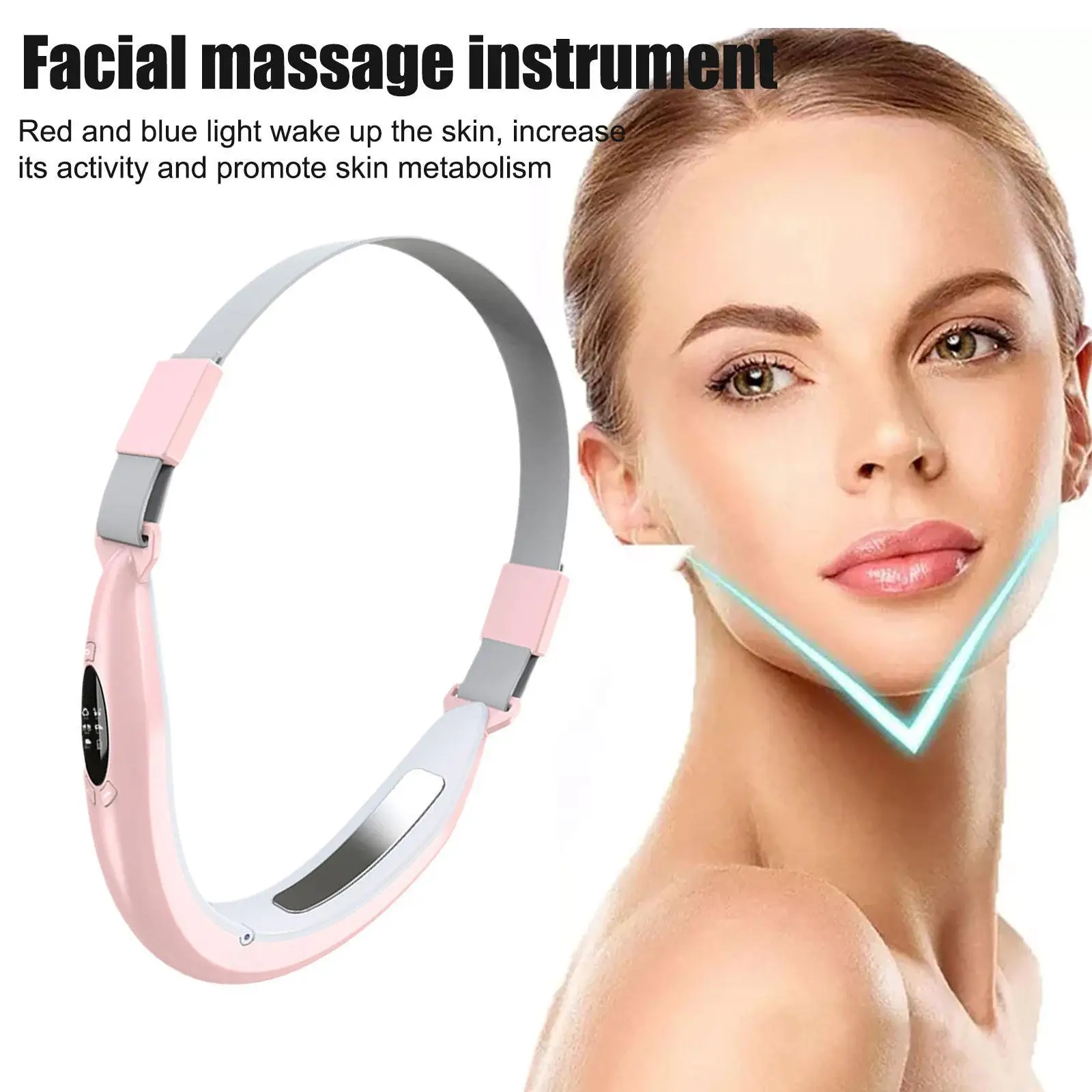 

EMS Facial Lifting Device LED Photon Therapy Face Slimming Vibration Massager Double Chin V Line Lift Belt Cellulite Jaw Device