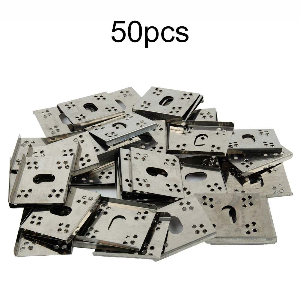 

50Pcs/Pack Stainless Steel Solar Panel PV Grounding Clamps 41.4 X 50mm Grounding Washer For RV Boat Various Installation Tool