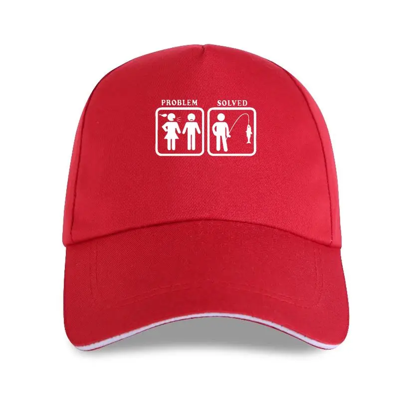 

new cap hat 2021 Hot Sale 100% cotton Problem Solved - Fish Campings Hunt Husband Men Baseball Cap