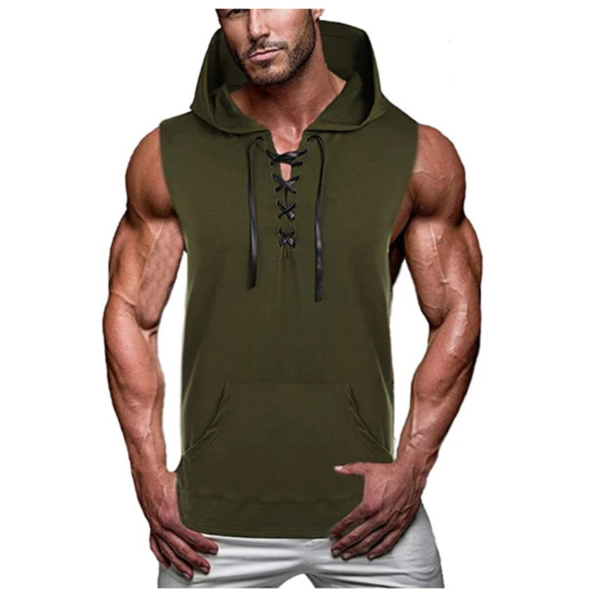 

New Fashion Men Muscle Sleeveless Slim Tee Shirt Summer Tank Top Bodybuilding Fitness Vest Stylish Mens Skinny Tank Tops Clothes