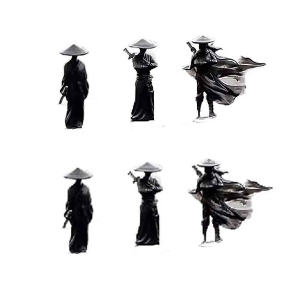 

Фигурки китайских воинов homein черного цвета 6 штук