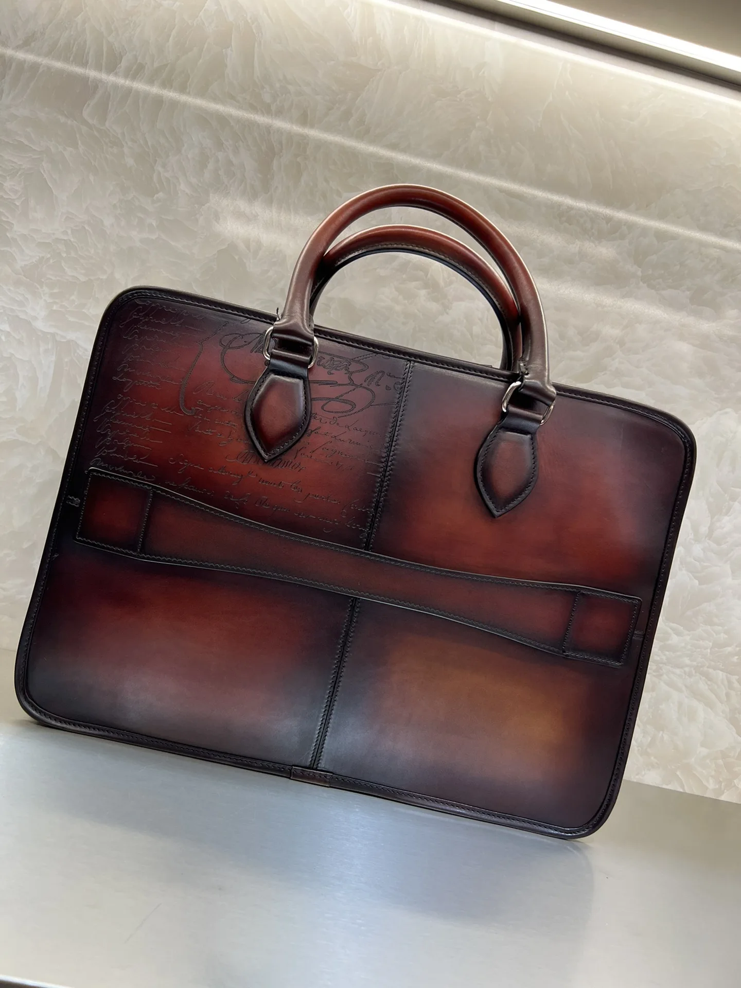 Briefcases Men Handbags Luxury Retro Leather Briefcases Business Bag Men
