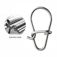 100pcs stainless steel hook swivel solid rings safety snaps fast clip lock snap connector fishing tackle tool