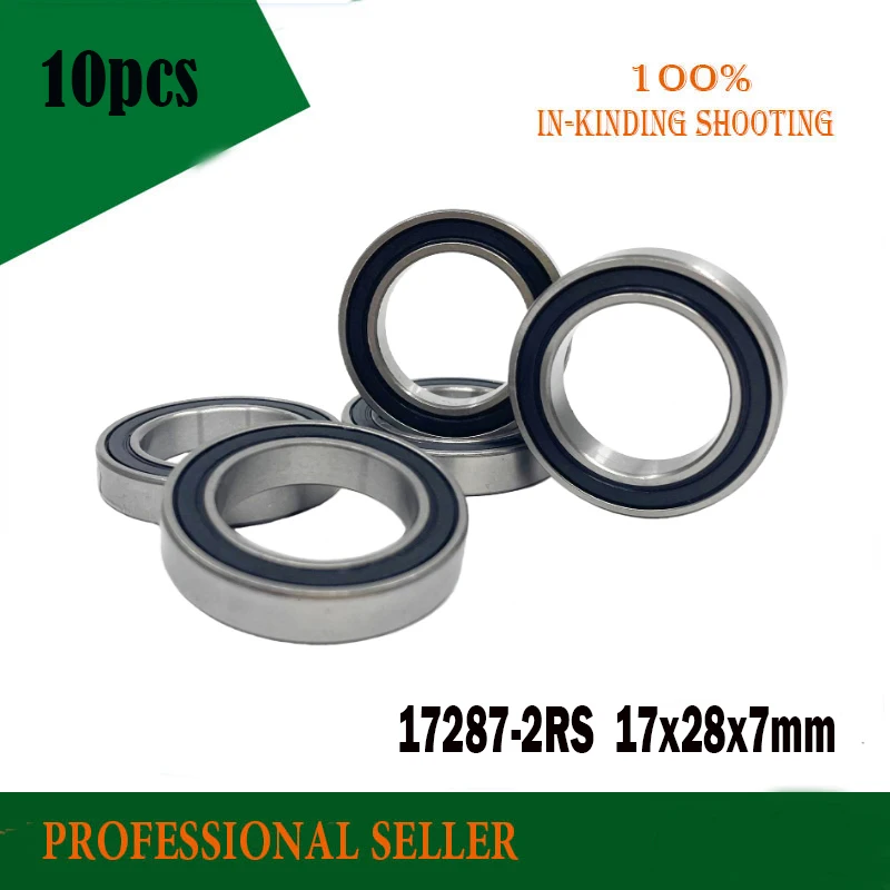 Free shipping 17287-2RS MR17287 17287RS 17287 17x28x7mm GCR15 deep groove ball bearing bicycle part bearings 17*28*7mm